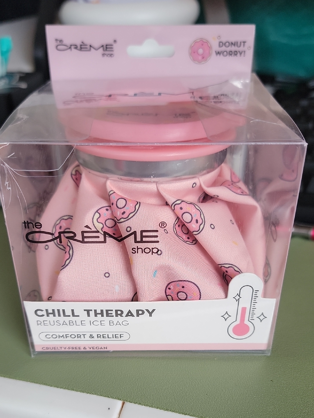 The Crème Shop Pink Donut Chill Therapy Reusable Ice Bag